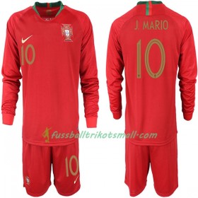 Fußballtrikots Portugal J. MARIO 10 Kinder WM 2018 Langarm Heimtrikotsatz kaufen